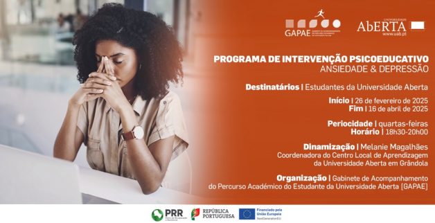 Microcredencial
– Ansiedade em contexto académico
